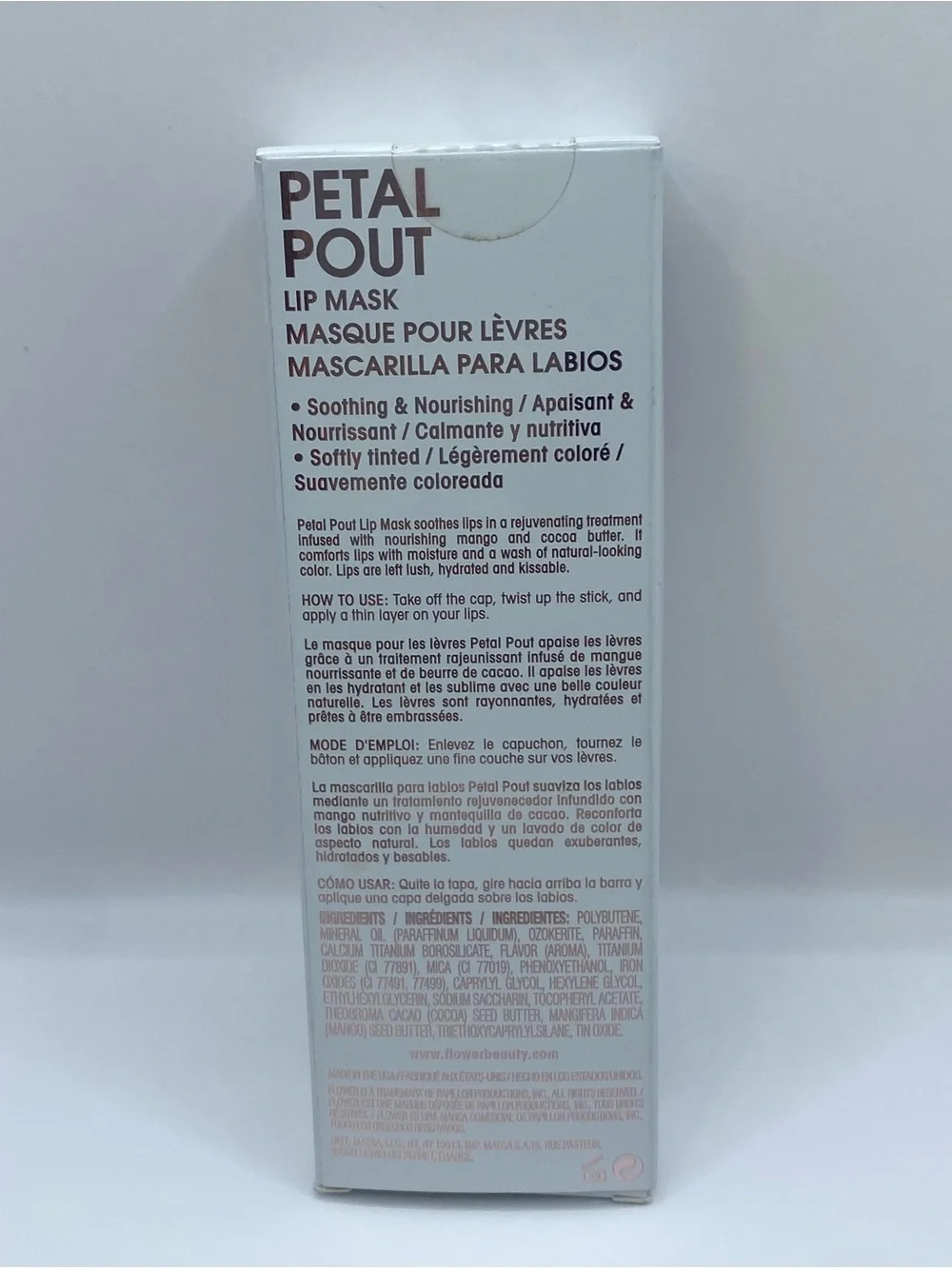FLOWER‎ BEAUTY Petal Pout Lip Mask- Nectar LM3 New